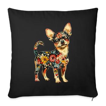 Chihuahua - Sofakissenbezug 45 x 45 cm - Schwarz - Vorne
