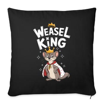 Wiesel - Sofakissenbezug 45 x 45 cm - Schwarz - Vorne