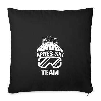 Apres ski équipe cadeau idée d’hiver neige amusant - Housse de coussin décorative 45 x 45 cm - noir - Devant