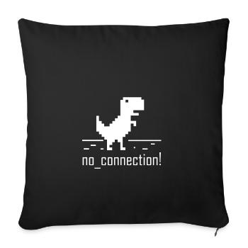 No connection computer error nerd dinosaurs - Sofa pillowcase 17,3'' x 17,3'' (45 x 45 cm) - black - Front