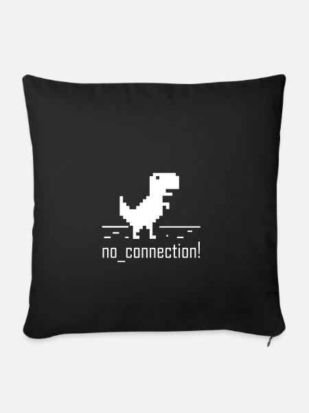 Keine Verbindung Computer Error Nerd Dinosaurier - Sofakissenbezug 45 x 45 cm - Schwarz