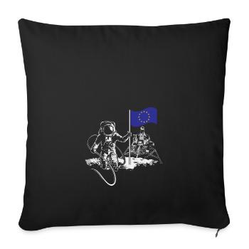 mission Apollo Europe - Housse de coussin décorative 45 x 45 cm - noir - Devant