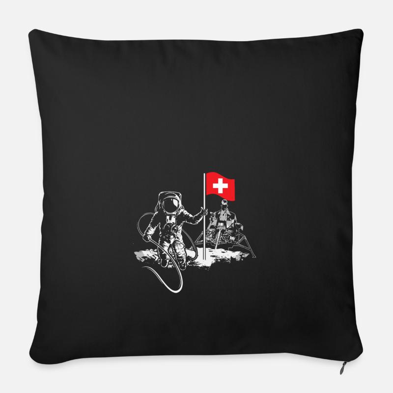 Schweiz Käse Nation Land Europa Geschenk - Sofakissenbezug 45 x 45 cm - Schwarz