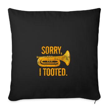 Klang vintage Geschenk Musik Tuba Instrument Note - Sofakissenbezug 45 x 45 cm - Schwarz - Vorne