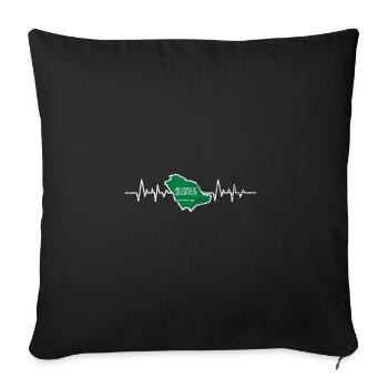Saudi Arabia - Sofa pillowcase 17,3'' x 17,3'' (45 x 45 cm) - black - Front
