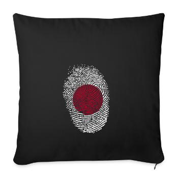 Japon - Housse de coussin décorative 45 x 45 cm - noir - Devant