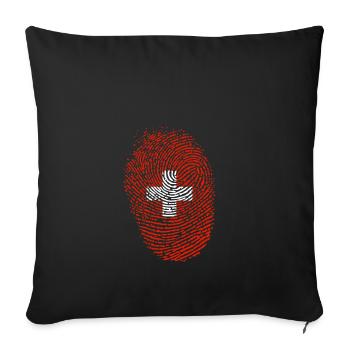 Schweiz - Sofakissenbezug 45 x 45 cm - Schwarz - Vorne