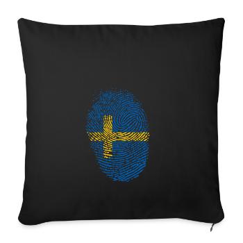 Sweden - Sofa pillowcase 17,3'' x 17,3'' (45 x 45 cm) - black - Front