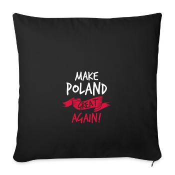 Faire la Pologne Grande Encore une fois colorée - Housse de coussin décorative 45 x 45 cm - noir - Devant