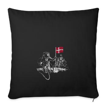 Moon Apollo Denmark - Sofakissenbezug 45 x 45 cm - Schwarz - Vorne