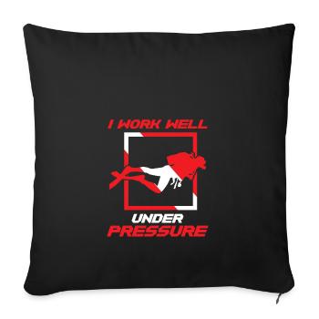 Diver diving diving suit swimming gift - Sofa pillowcase 17,3'' x 17,3'' (45 x 45 cm) - black - Front