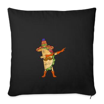 Dab Taco Mexico vintage mexican gift - Sofa pillowcase 17,3'' x 17,3'' (45 x 45 cm) - black - Front