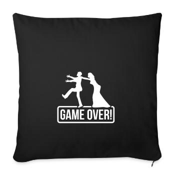 JGA jeu sur mariée marié - Housse de coussin décorative 45 x 45 cm - noir - Devant