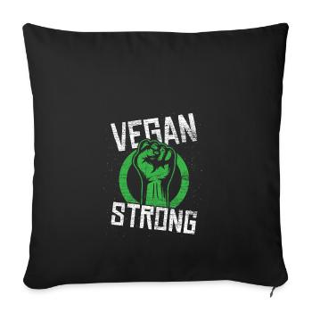 Vegan vegetarian vegetable turkey gifts animal - Sofa pillowcase 17,3'' x 17,3'' (45 x 45 cm) - black - Front