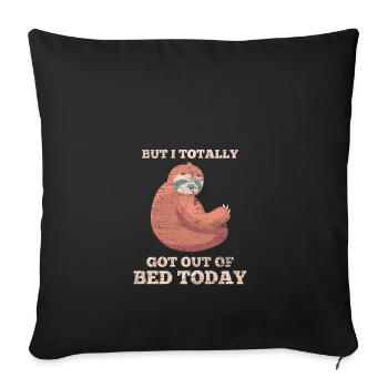 Sloth Student Sleep Sleep Lazy Gift Idea - Sofa pillowcase 17,3'' x 17,3'' (45 x 45 cm) - black - Front
