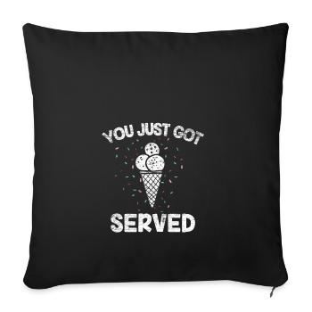 Eiscreme Eis Sonne Sommer Geschenk Idee - Sofakissenbezug 45 x 45 cm - Schwarz - Vorne