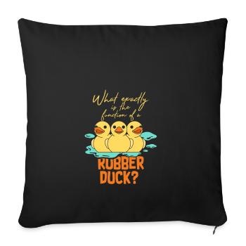 Canard Becet animal animal bec cadeau mer - Housse de coussin décorative 45 x 45 cm - noir - Devant