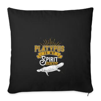 Platypus are my spiritual animal gift - Sofa pillowcase 17,3'' x 17,3'' (45 x 45 cm) - black - Front