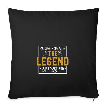 Retirement pensioner pension pension grandpa grandma gift - Sofa pillowcase 17,3'' x 17,3'' (45 x 45 cm) - black - Front