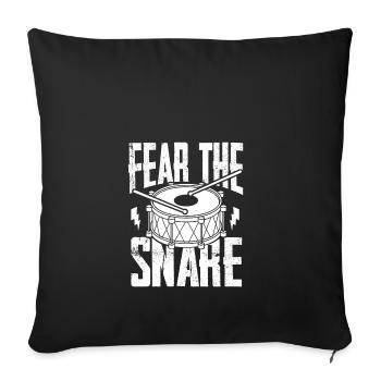 Drummer drums music instrument gift - Sofa pillowcase 17,3'' x 17,3'' (45 x 45 cm) - black - Front