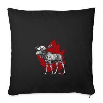Rennes du Canada - Housse de coussin décorative 45 x 45 cm - noir - Devant
