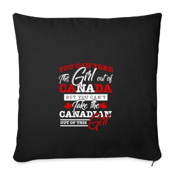 Canada - Sofa pillowcase 17,3'' x 17,3'' (45 x 45 cm) - black - Front