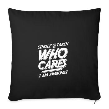 Single oder Vergeben Geschenk flirten Paar - Sofakissenbezug 45 x 45 cm - Schwarz - Vorne