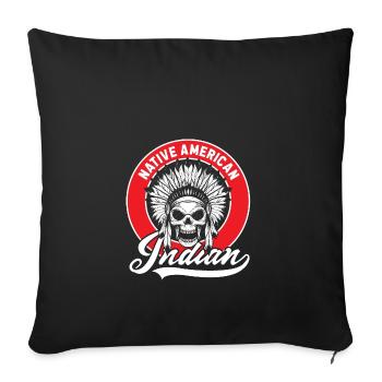 Indien - Housse de coussin décorative 45 x 45 cm - noir - Devant