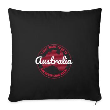 Australia - Sofa pillowcase 17,3'' x 17,3'' (45 x 45 cm) - black - Front