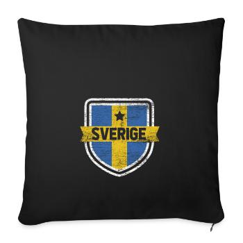 Schweden - Sofakissenbezug 45 x 45 cm - Schwarz - Vorne