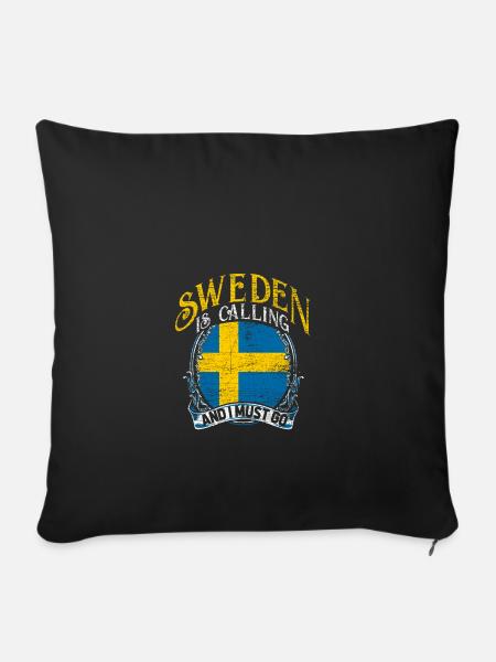 Schweden - Sofakissenbezug 45 x 45 cm - Schwarz