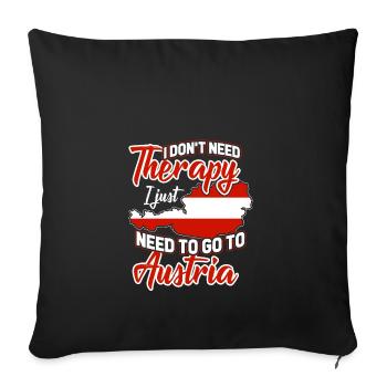 Austria - Sofa pillowcase 17,3'' x 17,3'' (45 x 45 cm) - black - Front