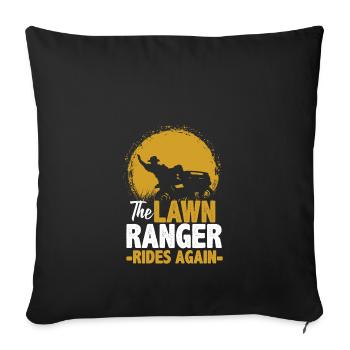 Gardener lawn mower - Sofa pillowcase 17,3'' x 17,3'' (45 x 45 cm) - black - Front
