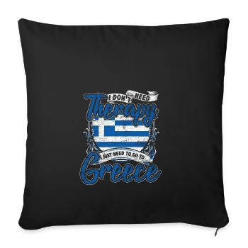 Grèce - Housse de coussin décorative 45 x 45 cm - noir - Devant