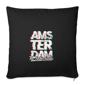 Amsterdam - Sofa pillowcase 17,3'' x 17,3'' (45 x 45 cm) - black - Front