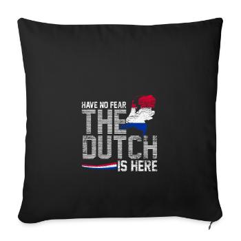 Netherlands - Sofa pillowcase 17,3'' x 17,3'' (45 x 45 cm) - black - Front