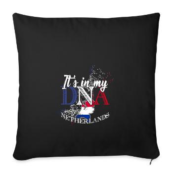 Pays-Bas Hollandais Amsterdam cadeau - Housse de coussin décorative 45 x 45 cm - noir - Devant
