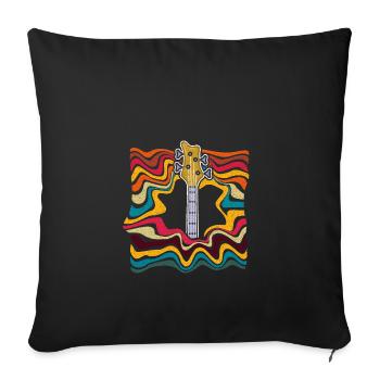 basse - Housse de coussin décorative 45 x 45 cm - noir - Devant