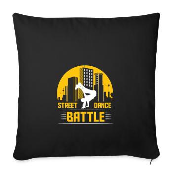 Streetdance Breakdance Hip Hop Musik Tanzsport - Sofakissenbezug 45 x 45 cm - Schwarz - Vorne