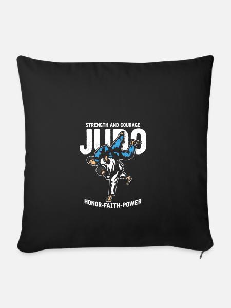 Judo - Sofakissenbezug 45 x 45 cm - Schwarz