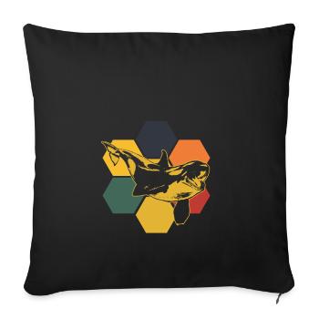 Orca - Housse de coussin décorative 45 x 45 cm - noir - Devant
