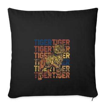 Tiger - Sofakissenbezug 45 x 45 cm - Schwarz - Vorne