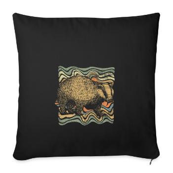 Badger - Sofa pillowcase 17,3'' x 17,3'' (45 x 45 cm) - black - Front