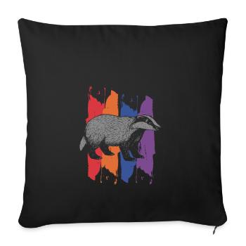 Badger - Sofa pillowcase 17,3'' x 17,3'' (45 x 45 cm) - black - Front