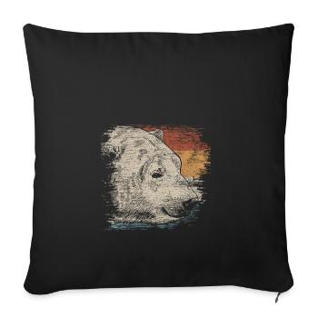 Polar Bear - Housse de coussin décorative 45 x 45 cm - noir - Devant