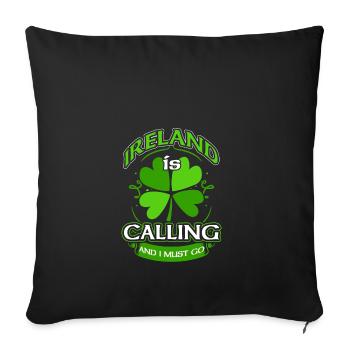 Ireland - Sofa pillowcase 17,3'' x 17,3'' (45 x 45 cm) - black - Front