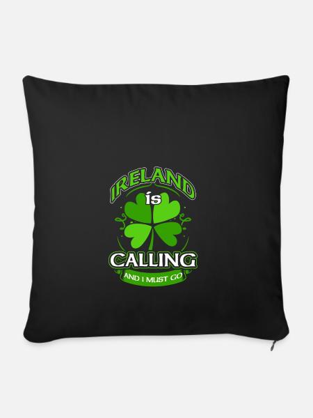 Irland - Sofakissenbezug 45 x 45 cm - Schwarz