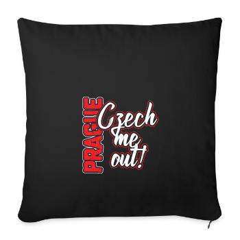 Prague - Sofa pillowcase 17,3'' x 17,3'' (45 x 45 cm) - black - Front