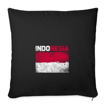 Indonesia - Sofa pillowcase 17,3'' x 17,3'' (45 x 45 cm) - black - Front