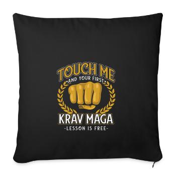 Krava Maga lessons - Sofa pillowcase 17,3'' x 17,3'' (45 x 45 cm) - black - Front